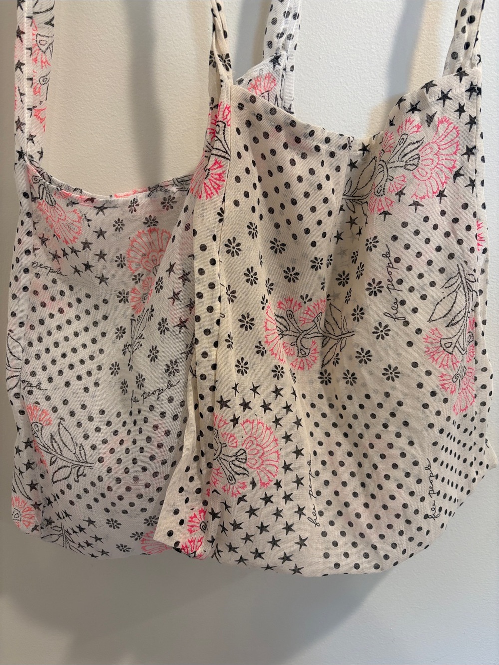 Free People Gauze Boho Reusable Shopping Tote Bags- 2